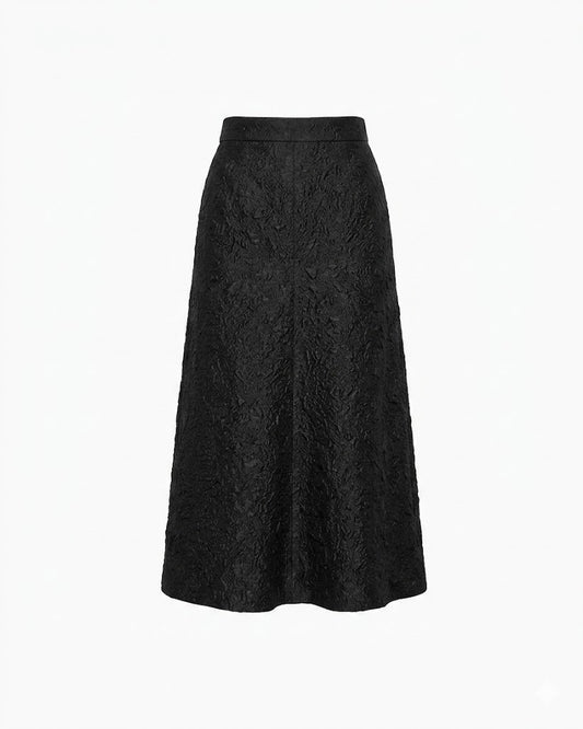 Black Jacquard Skirt