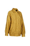 Yellow Jacquard Jacket/Bomber