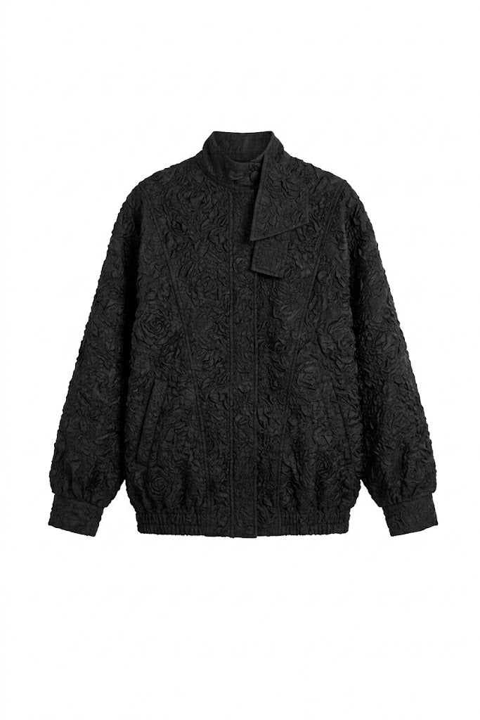 Black Jacquard Jacket/Bomber