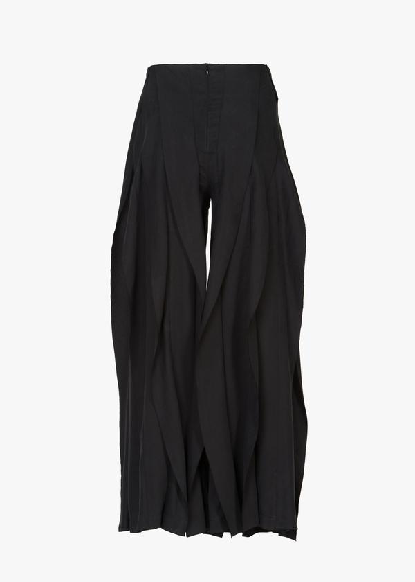 Black Tencel Striped Pants