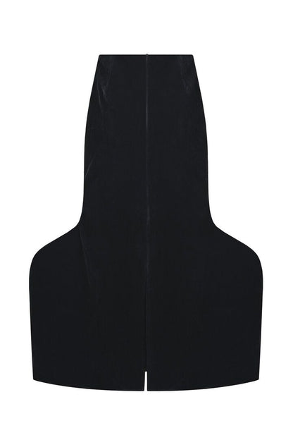 Geometric velvet maxi skirt