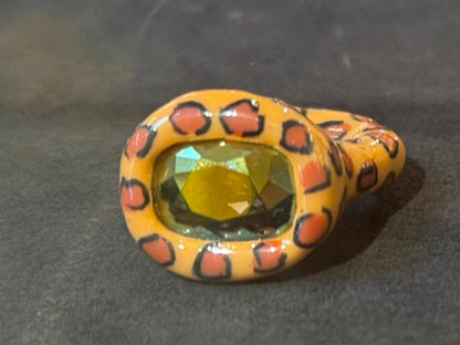 Lili archive leopard ring with different stones