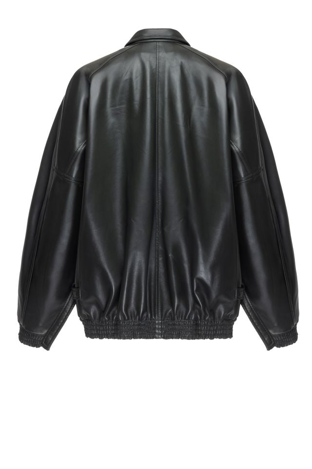 Green leather jacket