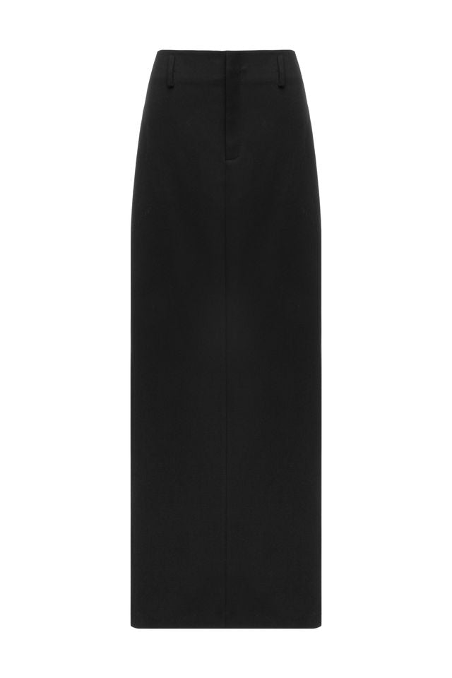 Black wool skirt