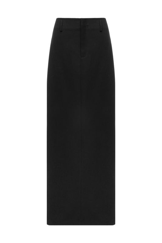 Black wool skirt