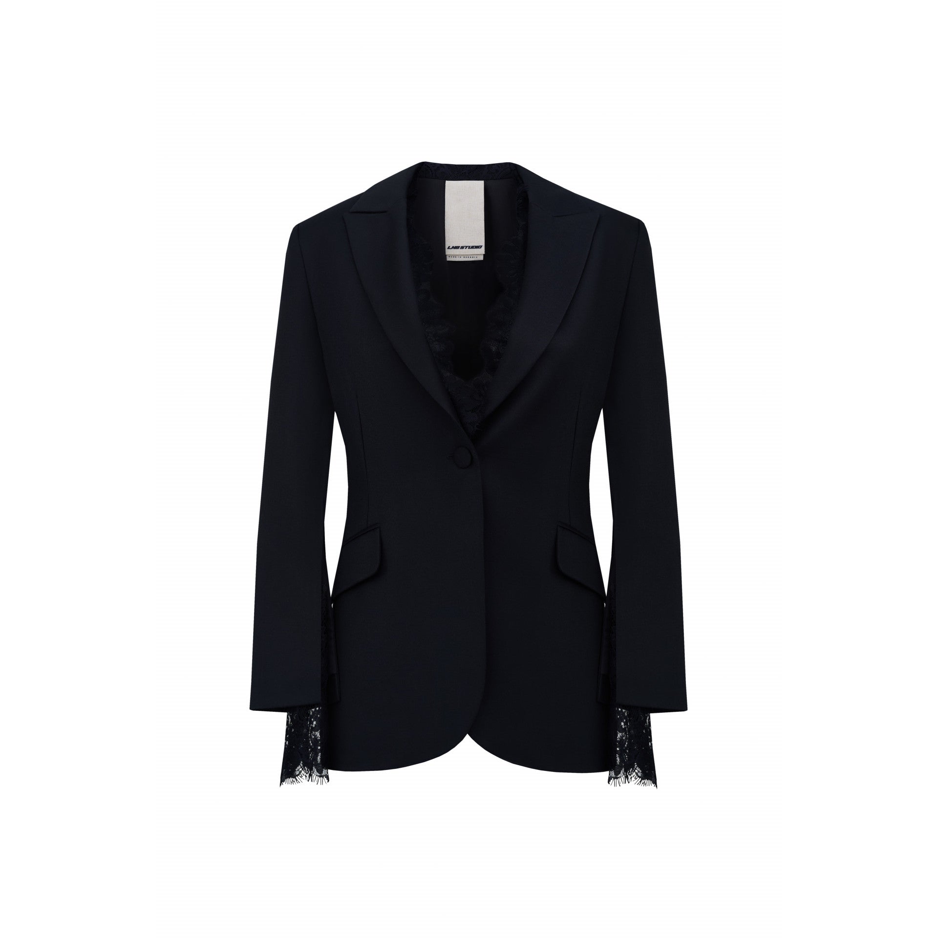 Black blazer with lace