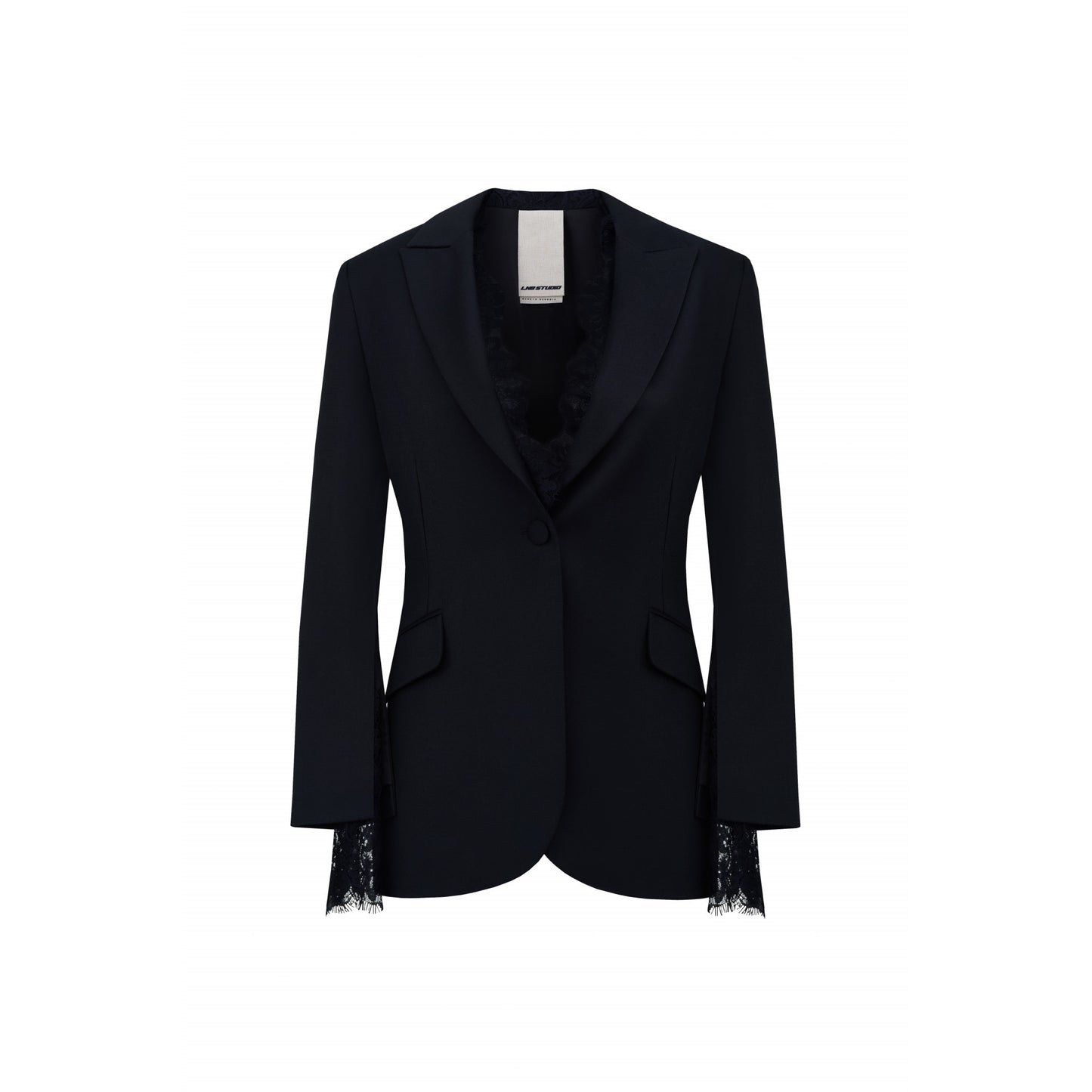 Black blazer with lace