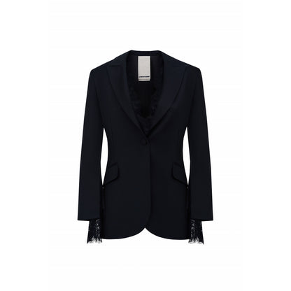 Black blazer with lace