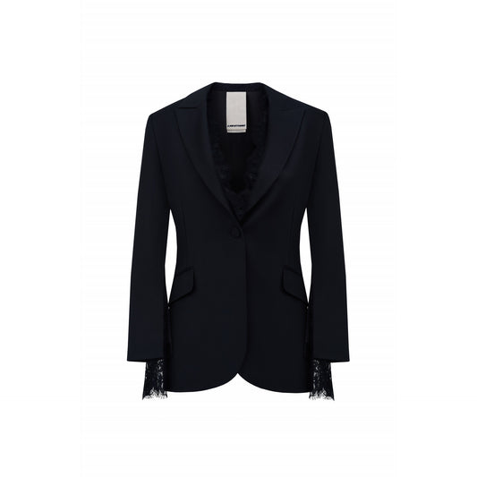 Black blazer with lace