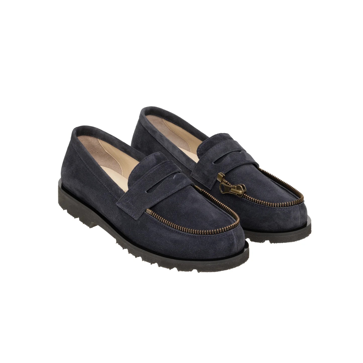 Suede Blue Mocassin