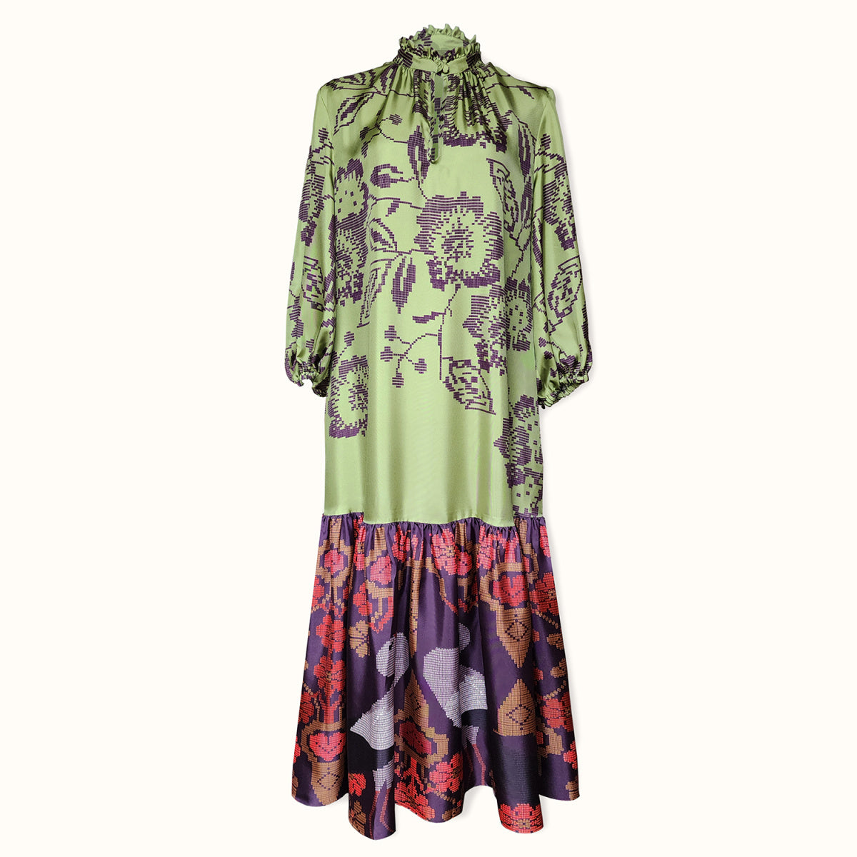 Dress "Storks" Silk