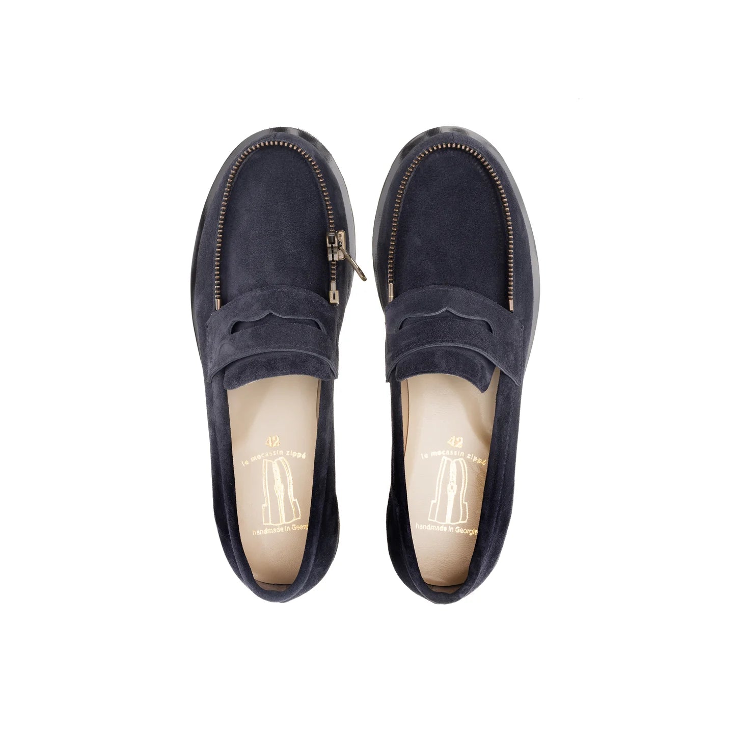 Suede Blue Mocassin