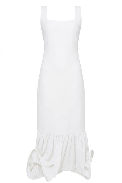 Circle-Pantsed Dress White