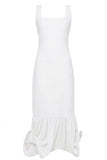 Circle-Pantsed Dress White