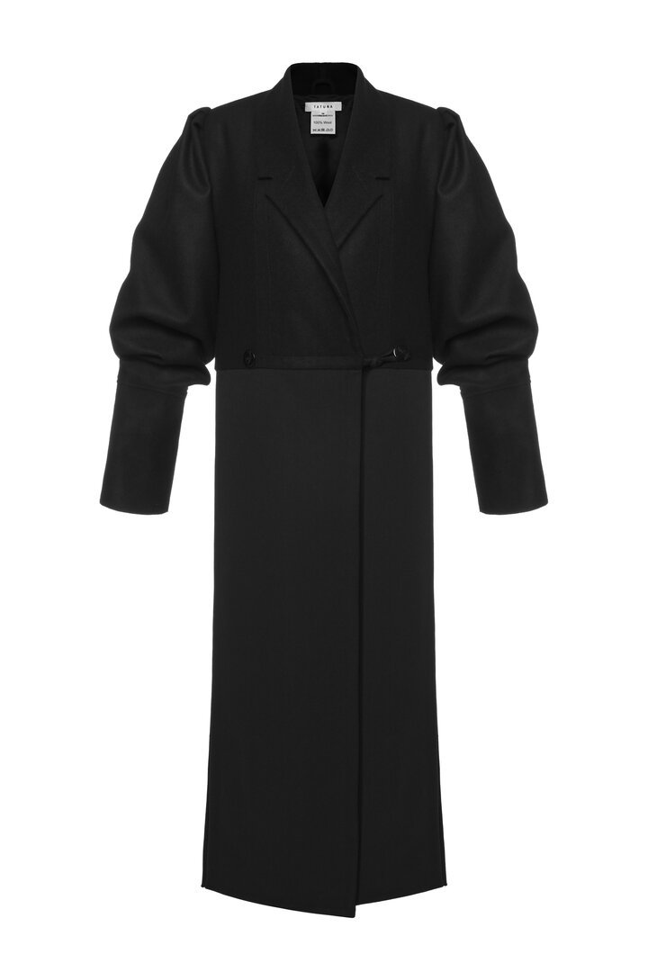 BLACK MAXI TRENCH
