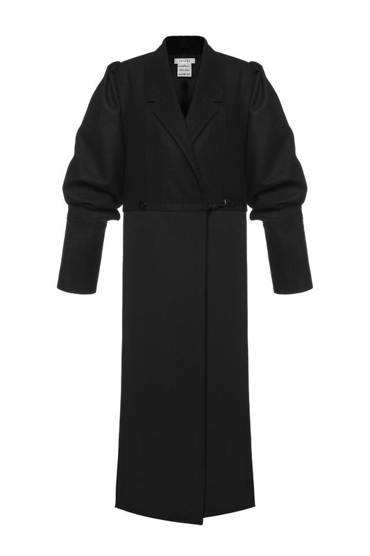 BLACK MAXI TRENCH
