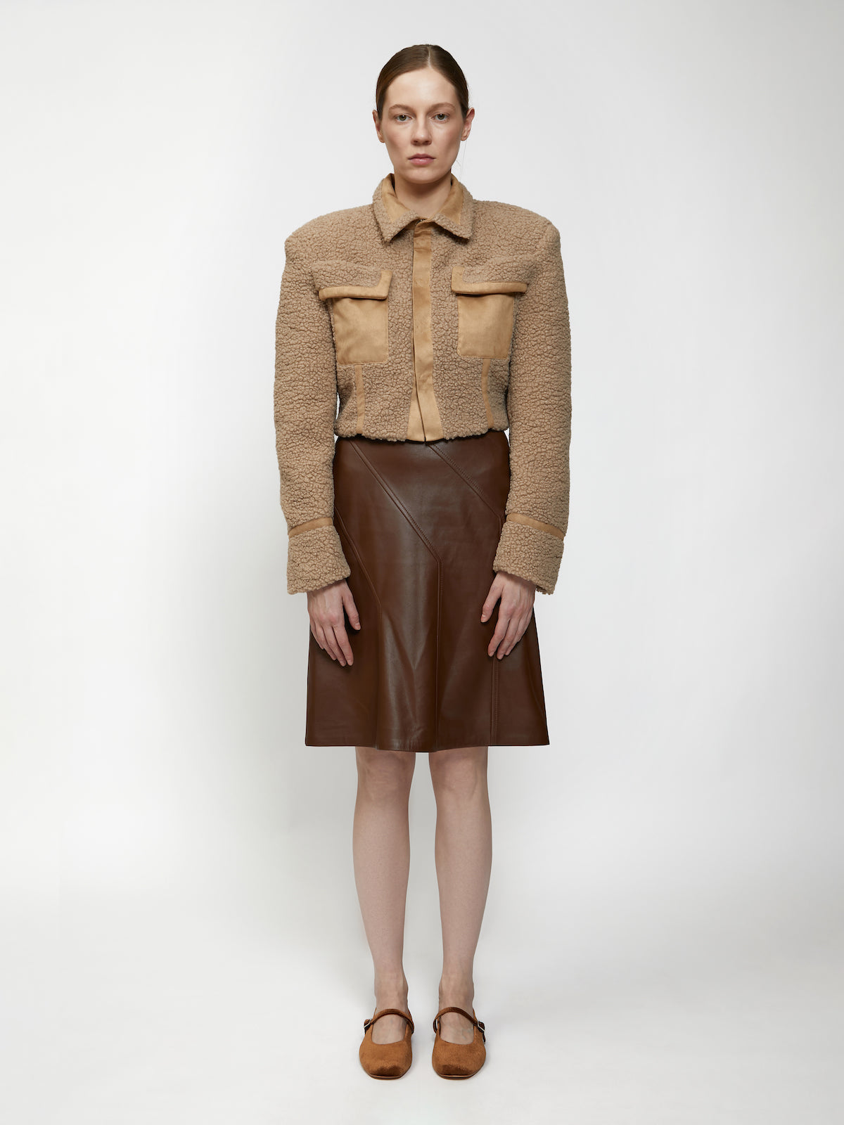 Brown Leather Skirt