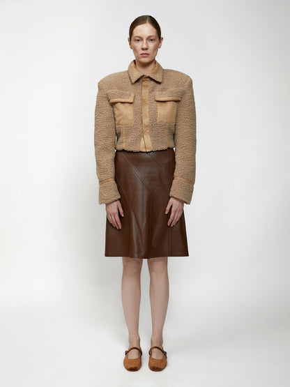 Brown Leather Skirt