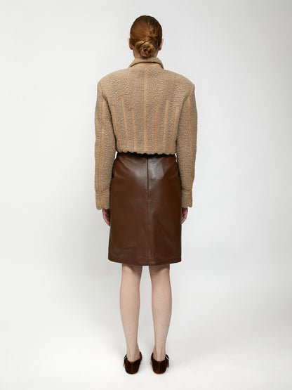 Brown Leather Skirt