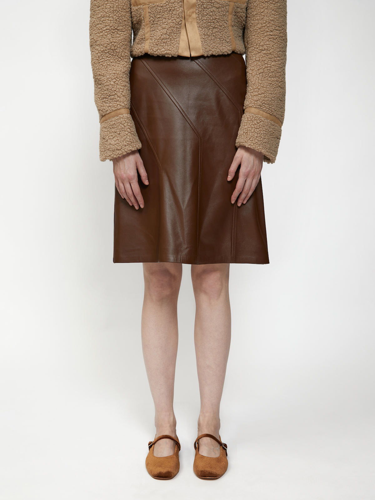 Brown Leather Skirt