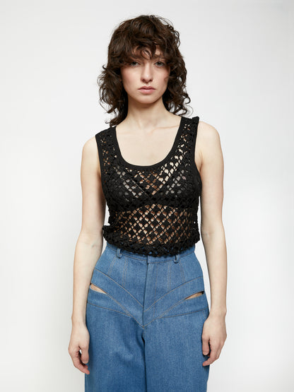 Black Crochet top