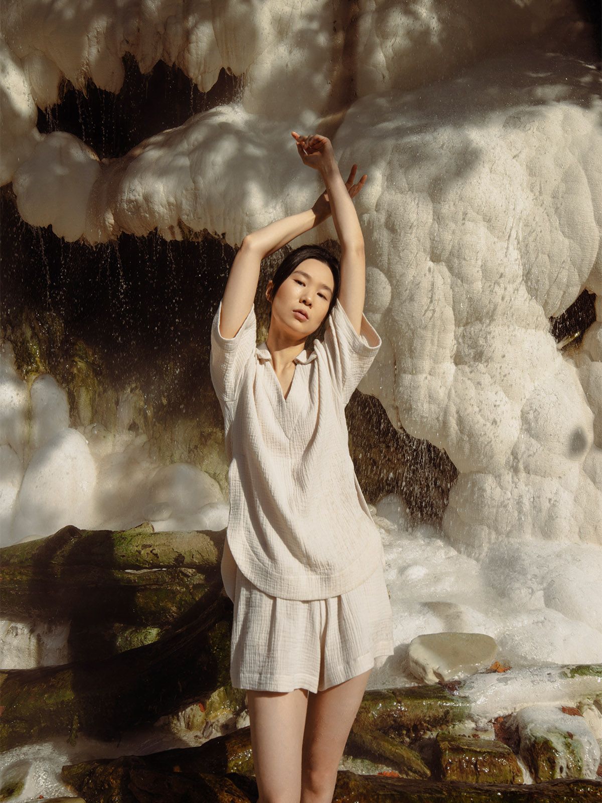 Porcelain Drawstring Shorts