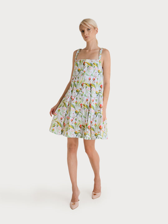 Floral dress with buttons