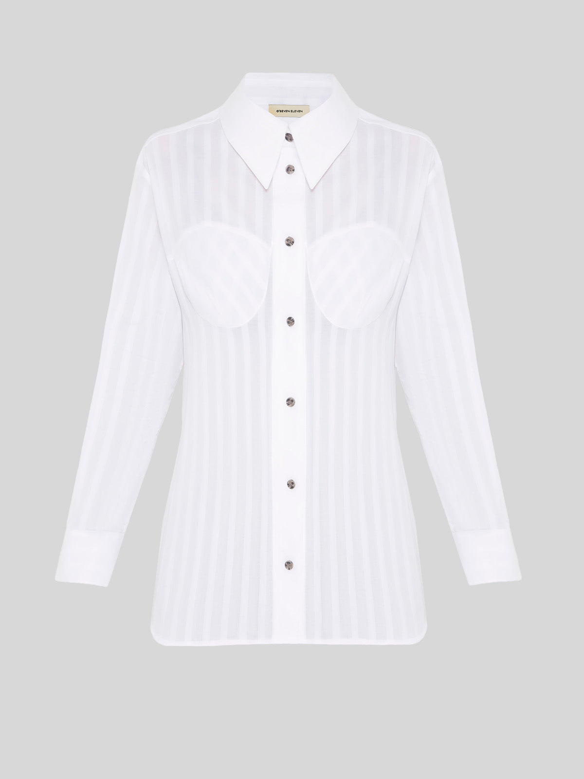 White Corset Detail Shirt