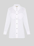White Corset Detail Shirt