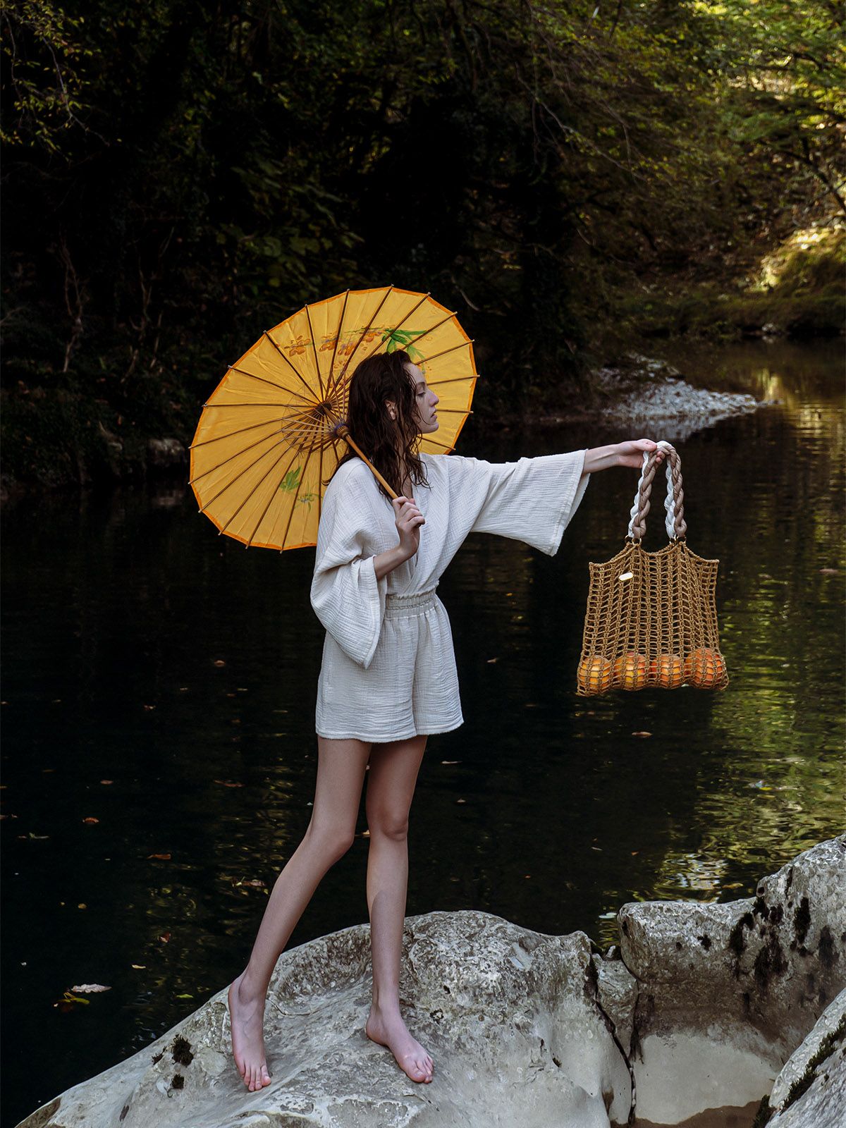 Porcelain Drawstring Shorts