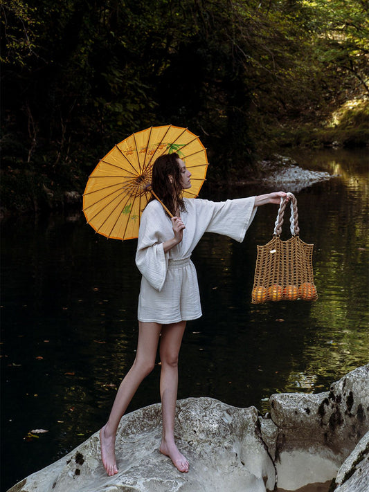 Porcelain Drawstring Shorts