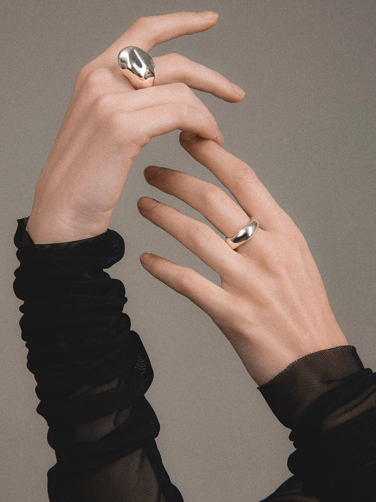 Silver irregular ring