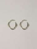 Silver twisted earrings