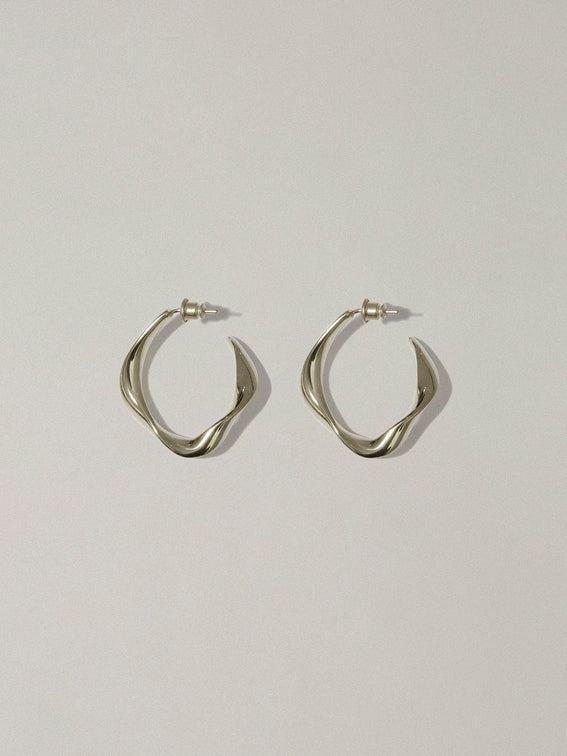 Silver twisted earrings