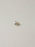 Silver folded ear cuff