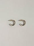 Small bold hoops in silver